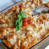 Nudelauflauf mit Salat